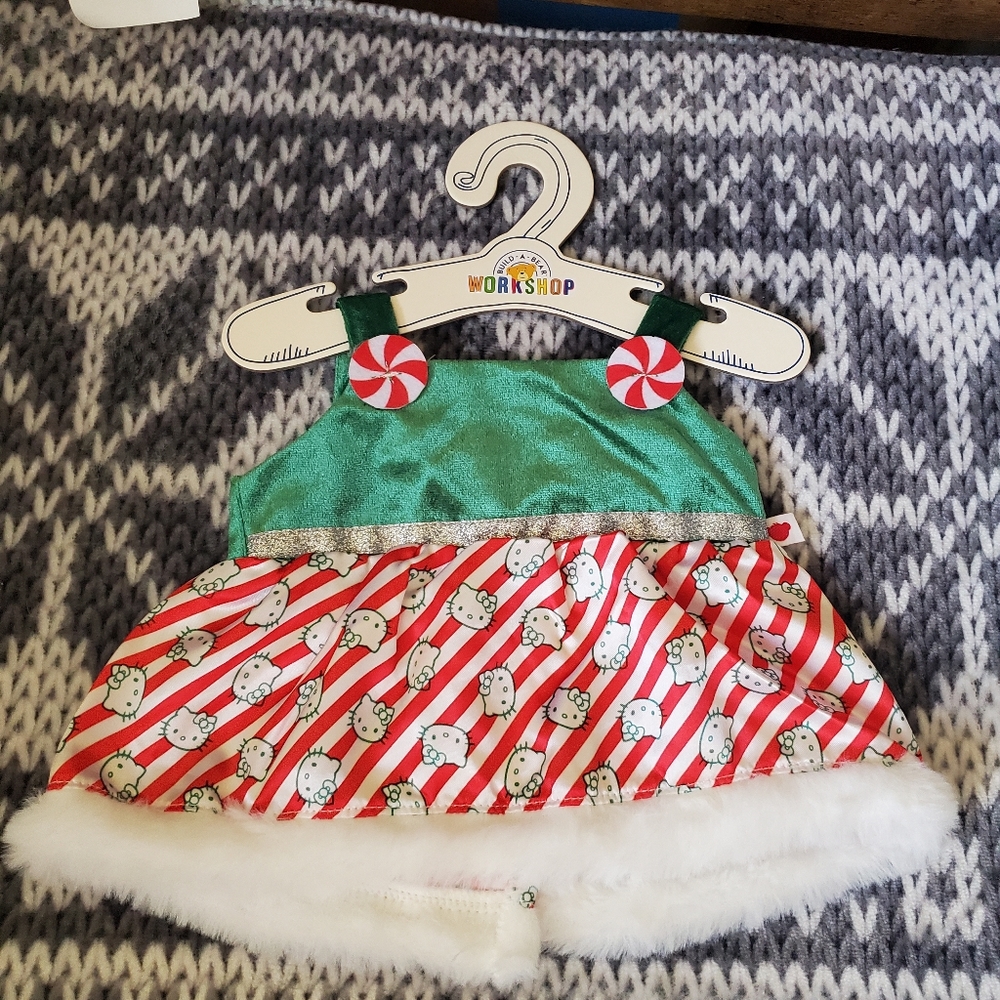 Build A Bear Hello Kitty Holiday  Outfit Dress New with Tag